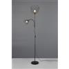 Trio Lighting HAVAL PIANTANA METALLO NERO CON LAMPADA DA LETTURA CON ACCENSIONI SEPARATE H. 180CM 2 LUCI ATTACCO E14-E27