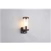 Trio Lighting BONITO APPLIQUE DA ESTERNO IN FUSIONE DI ALLUMINIO COLORE RUGGINE E DIFFISORE TRASPARENTE CON SENSORE MOVIMENTO IP44 H.23CM 1 LUCE ATTACCO E27