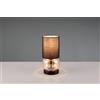 Trio Lighting ELIO LAMPADA DA TAVOLO BASE VETRO AMBRA CON PARALUME NERO H. 29CM 1 LUCE ATTACCO E27