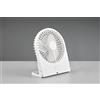 Trio Lighting BREEZY VENTILATORE DA APPOGGIO BIANCO 3 VELOCITA' RICARICABILE H. 23CM