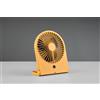 Trio Lighting BREEZY VENTILATORE DA APPOGGIO GIALLO 3 VELOCITA' RICARICABILE H. 23CM