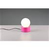 Trio Lighting COUNTESS LAMPADA DA TAVOLO BASE IN METALLO ROSA CON VETRO BIANCO ACCENSIONE TOUCH H. 17CM 1 LUCE ATTACCO E14
