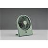 Trio Lighting BREEZY VENTILATORE DA APPOGGIO VERDE 3 VELOCITA' RICARICABILE H. 23CM