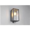 Trio Lighting GARONNE APPLIQUE DA ESTERNO RETTANGOLARE IN FUSIONE COLORE ANTRACITE CON SENSORE DI MOVIMENTO IP44 L. 14CM X H. 29CM 1 LUCE ATTACCO E27