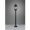 Trio Lighting ELVO PALO DA ESTERNO BOMBATO FUSIONE DI ALLUMINIO NERA E VETRO TRASPARENTE H. 100CM IP44 1 LUCE ATTACCO E27