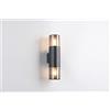 Trio Lighting HOOSIC APPLIQUE DA ESTERNO BI-EMISSIONE ANTRACITE CON DIFFUSORI FUME' IP44 H. 33CM 2 LUCI ATTACCO E27