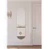 Trio Lighting BRITTA SPECCHIO DA PARETE CON CORNICE SPORGENTE CON GANCI X INSTALLAZIONE ORIZZONTALE E VERTICALE 40X150CM BORDO ORO