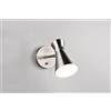 Trio Lighting ENZO APPLIQUE DOPPIO CONO METALLO ACCIAIO SATINATO H. 16,5CM 1 LUCE ATTACCO E27