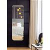 Trio Lighting BRITTA SPECCHIO DA PARETE CON CORNICE SPORGENTE CON GANCI X INSTALLAZIONE ORIZZONTALE E VERTICALE 50X150 ORO