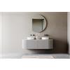 Trio Lighting BRITTA SPECCHIO DA PARETE ROTONDO CON CORNICE SPORGENTE D.80CM ARGENTO