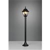Trio Lighting LIVENZA PALO DA ESTERNO 4 LATI FUSIONE DI ALLUMINIO NERA E VETRO TRASPARENTE H. 100CM IP44 1 LUCE ATTACCO E27