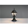 Trio Lighting LIVENZA PALO SEGNAVIALI DA ESTERNO 4 LATI FUSIONE DI ALLUMINIO NERA E VETRO TRASPARENTE H. 36,5CM IP44 1 LUCE ATTACCO E27