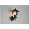 Trio Lighting PIENZA APPLIQUE DA ESTERNO UP 6 LATI FUSIONE DI ALLUMINIO NERA E VETRO TRASPARENTE H. 31CM IP44 1 LUCE ATTACCO E27