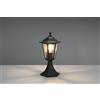 Trio Lighting PIENZA PALO SEGNAVIALI DA ESTERNO 6 LATI FUSIONE DI ALLUMINIO NERA E VETRO TRASPARENTE H. 36CM IP44 1 LUCE ATTACCO E27
