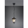 Trio Lighting PIENZA SOSPENSIONE DA ESTERNO 6 LATI FUSIONE DI ALLUMINIO NERA E VETRO TRASPARENTE H. 83CM IP44 1 LUCE ATTACCO E27