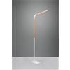 Trio Lighting NORRIS PIANTANA LED 11W 1400lm, 3000K METALLO BIANCO E LEGNO FLESSIBILE CON REGOLAZIONE INTENSITA' H. 169,5CM