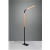 Trio Lighting NORRIS PIANTANA LED 11W 1400lm, 3000K METALLO NERO E LEGNO FLESSIBILE CON REGOLAZIONE INTENSITA' H. 169,5CM
