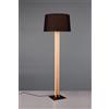 Trio Lighting RAHUL PIANTANA TOUCH METALLO E PARALUME NERO E LEGNO CON LED H. 150CM 2 LUCI ATTACCO E27- 10W 1200lm, 3000K DIMMERABILE