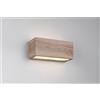 Trio Lighting MAYENNE APPLIQUE DA ESTERNO LED BI-EMISSIONE FUSIONE DI ALLUMINIO ED EFFETTO LEGNO SBIANCATO IP44 L.25CM 2 LUCI ATTACCO E14