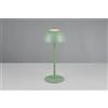 Trio Lighting RICARDO LAMPADA DA TAVOLO RICARICABILE METALLO E PLASTICA PISTACCHIO REGOLAZIONE INTESITA' TOUCH IP 54 H.30CM LED 3000K 240LM 1,7W