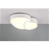 Trio Lighting RISE PLAFONIERA A LED 21W 2400lm, 2700 - 6500K FORMA ORGANICA BIANCA CON TELECOMANDO MULTIFUNZIONE L. 44CM DIMMERABILE