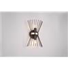 Trio Lighting ROD APPLIQUE BACCHETTE DI METALLO NERO E ORO A BI-EMISSIONE H. 31CM 2 LUCI ATTACCO E14