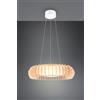 Trio Lighting MONTE SOSPENSIONE LED 40W 4700lm, 3000 - 6500K DIFFUSORE BIANCO E LEGNO NATURALE CON TELECOMANDO MULTIFUNZIONE D. 60CM DIMMERABILE