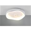 Trio Lighting VALBO PLAFONIERA LED FORMA ORGANICA BIANCA CON VENTILATORE CON VENTOLA CON FUNZIONE INVERSIONE ROTAZIONE X FUNZIONE INVERNALE CON TELECOMANDO MULTIFUNZIONE REGOLAZIONE INTENSITA' E TIMER CON MOTORE DC D.50CM