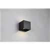 Trio Lighting TALENT APPLIQUE LED 1W 100lm, 3000K DA ESTERNO QUADRATA NERA RICARICABILE CON DIFFUSORE REGOLABILE E CON BASE MAGNETICA H. 11CM IP44