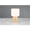 Trio Lighting VELA LAMPADA DA TAVOLO BASE VETRO AMBRA CON PARALUME BIANCO H. 29CM 1 LUCE ATTACCO E14