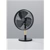 Trio Lighting VIKING VENTILATORE DA APPOGGIO NERO E LEGNO CON INTERRUTTORE 3 VELOCITA' OSCILLANTE H. 57CM D. 35CM