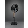 Trio Lighting VIKING VENTILATORE DA TERRA NERO E LEGNO CON INTERRUTTORE 3 VELOCITA' OSCILLANTE E REGOLABILE IN ALTEZZA H. 120CM D. 45CM