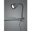 Trio Lighting WANDA LAMPADA DA TAVOLO FLESSIBILE CON PINZA METALLO NERO H. 20CM 1 LUCE ATTACCO GU10