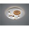 Trio Lighting ZODIAC PLAFONIERA A LED 42W 5100lm, 2300+3000+4000K METALLO ACCIAIO E CAFFE' EFFETTO LUNARE CON REGOLAZIONE INTENSITA' E TEMPERATURA DI COLORE CON INTERRUTTORE D. 50CM