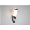 Trio Lighting TRIOTO APPLIQUE DA ESTERNO CILINDRO ACCIAIO SATINATO E DIFFUSORE OPALE H. 36,5CM IP44 1 LUCE ATTACCO E27
