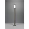 Trio Lighting TRIOTO PALO DA ESTERNO CILINDRO ACCIAIO SATINATO E DIFFUSORE OPALE H. 80CM IP44 1 LUCE ATTACCO E27