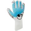 uhlsport Guanti da portiere da calcio Cybertec - Ultragrip HN, bianco/blu ciberblu/nero, 7