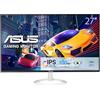 ASUS VZ27EHF-W Monitor Gaming Eye Care da 27" pollici, Full HD (1920x1080), IPS, Frameless, 100 Hz, Adaptative-Sync, Tempo di Risposta 1 ms, HDMI, Filtro Luci Blu, Antisfarfallio, Nero