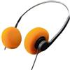 Gowxs Cuffie over-ear arancioni, stile vintage, leggere, Hi-Fi, per la maggior parte dei telefoni cellulari, riproduzione di cuffie e auricolari Pevices
