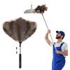 Soarer, spolverino estensibile con piume di struzzo - 102 cm di manico lungo e soffice, riutilizzabile, per la pulizia di ventilatori da soffitto, lampada a sospensione, soffitti alti, persiane