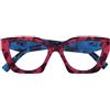 Mast Industria Italiana OCCHIALE DA LETTURA PREMONTATO TWINS PLATINUM GRECALE ROSSO-BLU DEMI +2.50 DIOTTRIE 1 PAIO