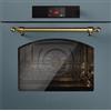 Ⓜ️🔵🔵🔵 ILVE OV601NT3 - Forno elettrico multifunzione, Incasso, 60 cm, Capacità 65 L, Acciaio inox o Acciaio verniciato, Temp. 320°C, Program. elettronico touch TFT, 16 funzioni, Linea Nostalgie, Nuova classe A+
