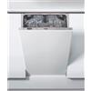 Whirlpool WSIC 3M27 Lavastoviglie da Incasso 45 cm Slim 10 Coperti Classe E Incassata a Scomparsa Totale Tecnologia Sesto Senso