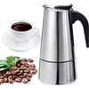 Tomotato Caffettiera Moka 2 Tazze, 100ml Caffettiera per Espresso Italiana in Acciaio Inossidabile per Fornello a Induzione, Piano Cottura in Vetroceramica