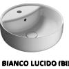 CERAMICA GLOBO - KOI lavabo da appoggio Ø 42 cm con piano per rubinetteria [varie finiture] - TF043 : Finitura lavabo - terra d'ombra (TB)