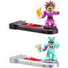 Akedo 14267 Ultimate Arcade Warriors Versus Pack EPIC SHREDDY VS MADAME FURBALL Mini Battling Action Figures Ready, Fight, Split Strike
