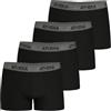 Athena Lot de 4 Boxers Coton Stretch Extensible Ecopack Homme Set di 4 Boxer Fodera Frontale, Blu/Nero/Blu Cina/Nero, XXL (Pacco da 4) Uomo