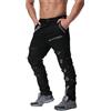 Idopy Pantaloni da uomo steampunk gotico hip hop punk rock pantaloni con catena, Nero , S