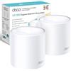 TP-Link Deco X20 Wi-Fi 6 Wi-Fi Mesh, Dual Band AX1800, Modalità Router e Access Point, 2 Porte Ethernet Gigabit, sostituisce router e extender, 2 pezzi con copertura fino a 350㎡, compatibile con Alexa