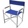 LBSIGN Poltrona Regista In Alluminio Da Esterno Tessuto Textilene Blu Playa - Set 2 Pezzi